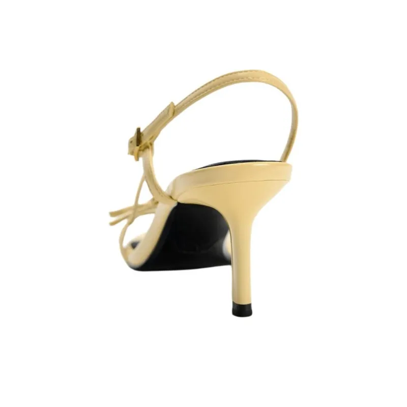 ZARA Strap Sandals 6.5cm Women's Yellow-4