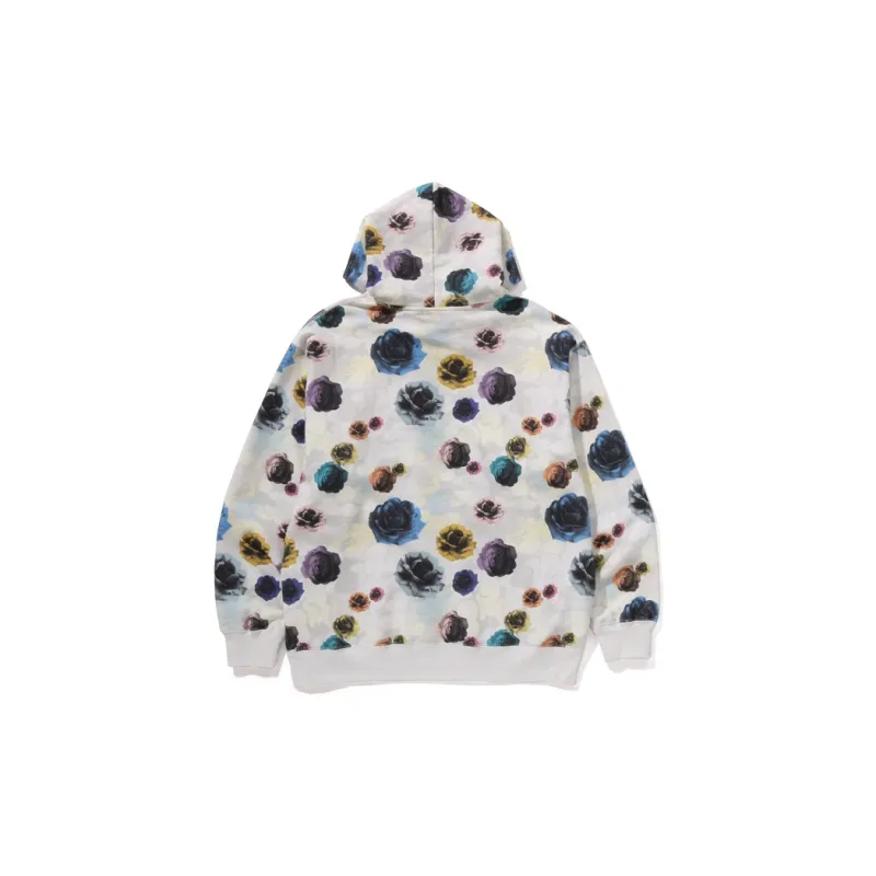 A BATHING APE Floral Camo Pattern Relaxed Fit Pullover Hoodie-3