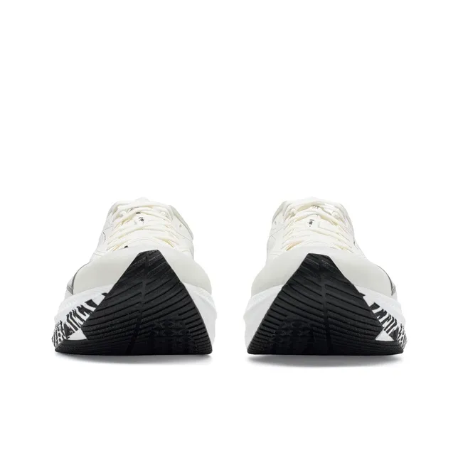XTEP One piece Molded 2nd Generation Cushioning Wear Resistant Low Top Running Shoes Men's Canvas White/Black-5