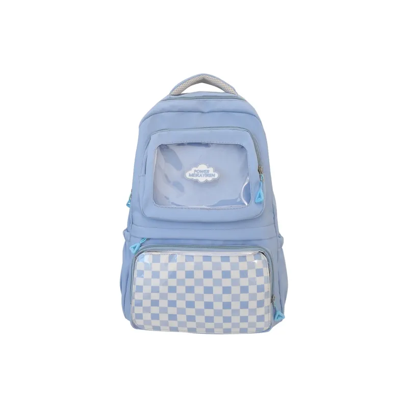 Travel Nylon Backpack Regular Women's Black/Yellow White Green Blue-6