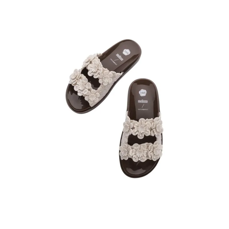 Melissa Slide Slippers Women's Black/Beige Brown/Purple/Pink/Green-9