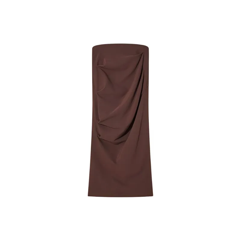 Goodland Casual Long Skirts Women's Dark Coffee-1