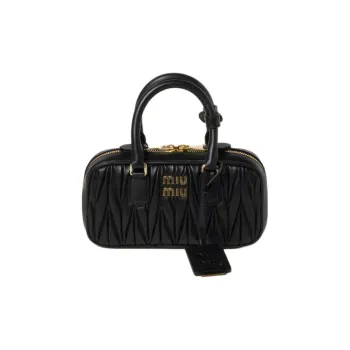 MIU MIU Arcadie Series Leather Shoulder Bag Crossbody Bag Handbag Mini Women's Black