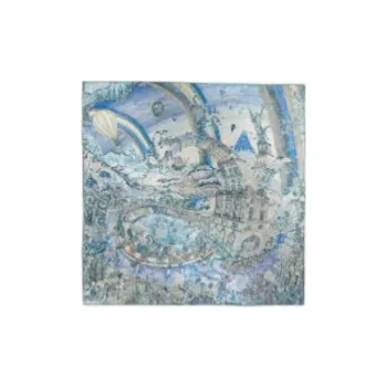 HERMES Silk Scarves Women's Blue