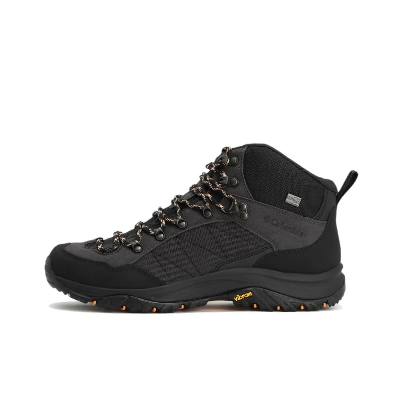 Columbia Steens Anti Slip Wear Resistant Mid Top Hiking Shoes Men's Black-0