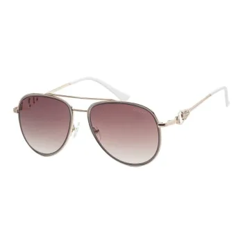 GUESS Metal Aviator Sunglasses Women's Silver