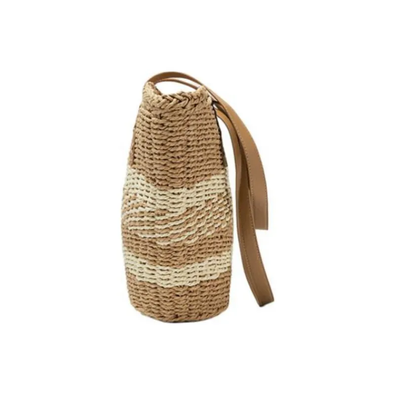 ST&SAT Fabric One Shoulder Handbag Regular Women's Khaki-3