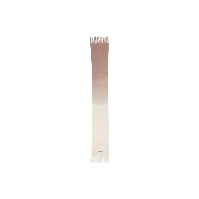 Jacquemus Alpaca Knit Scarves Women's Beige-0