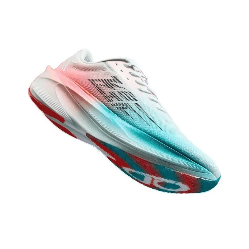 QIAODAN Flying Shadow PB4.0 Running Shoes Men Low Top Jordan White/Ice Cool Blue-3