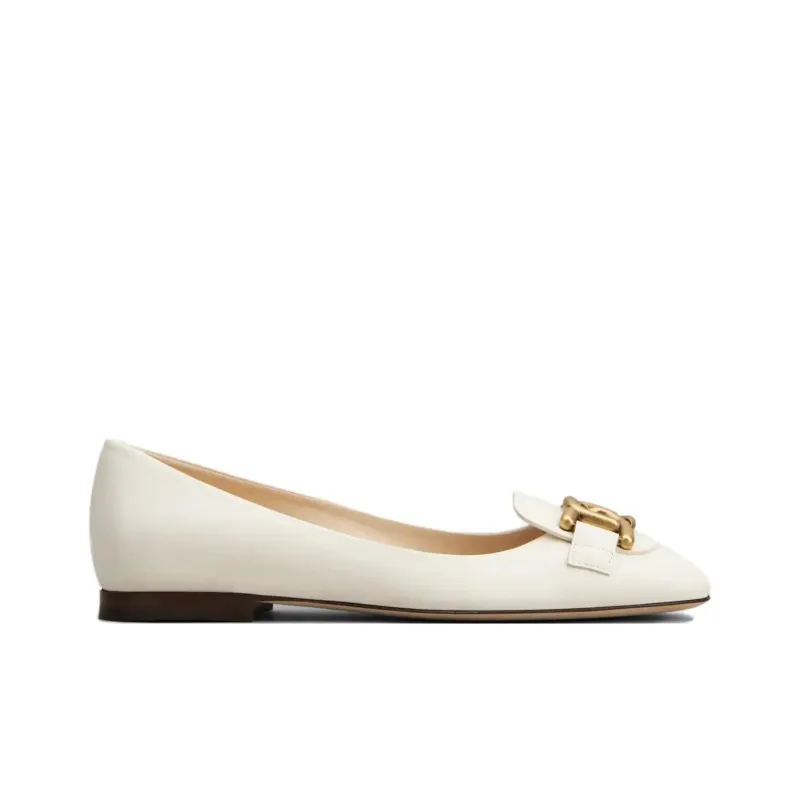 TOD'S Logo-plaque Ballerina Shoes-1