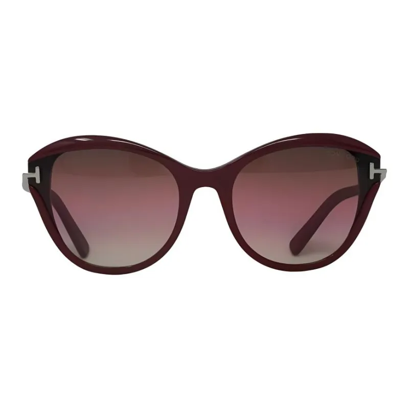 TOM FORD Cat Eye Sunglasses Unisex Burgundy-1