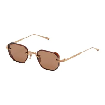 Akoni Titanium Irregular Shape Sunglasses Unisex Brown