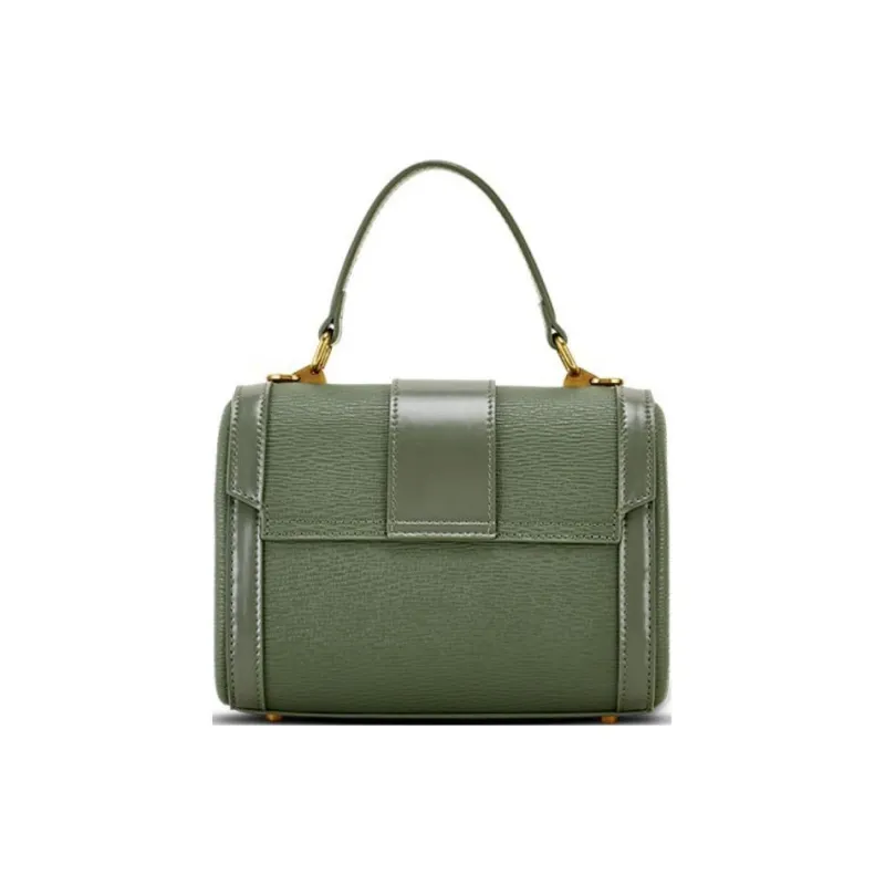 Hush Puppies Cow Leather One Shoulder Handbag Regular Women's Black/Green-7