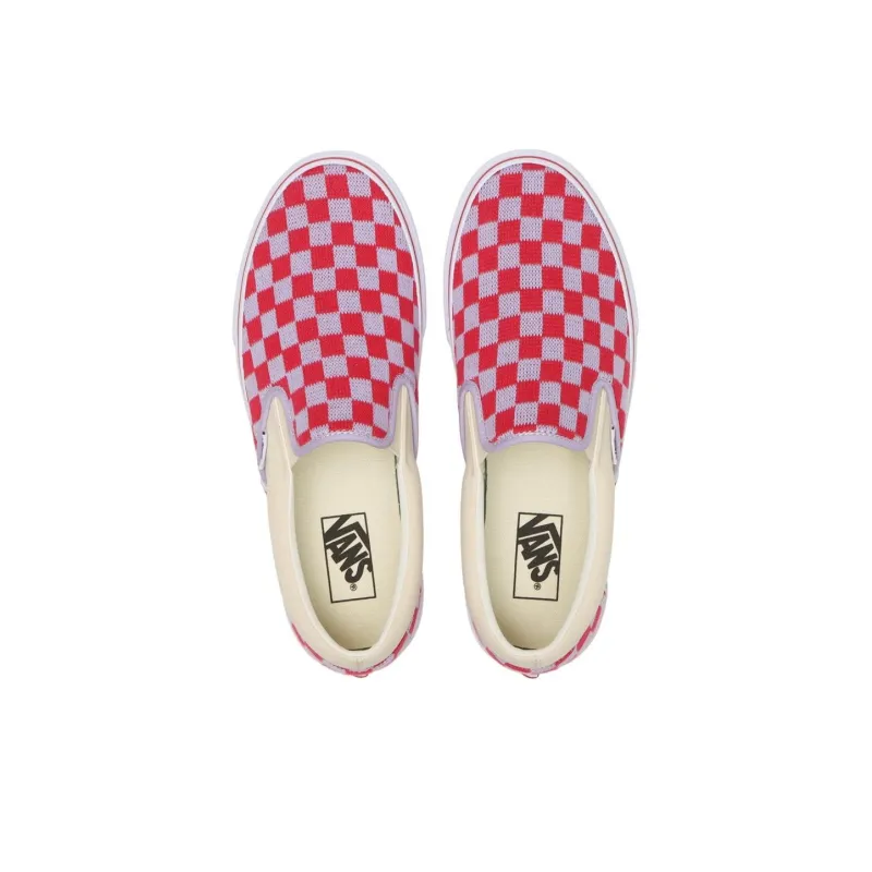 Vans Slip on Anti Slip Wear Resistant Low Top Skateboard Shoes Unisex White Red-3