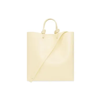 JIL SANDER Calfskin Tote Bag Shopping Bag Shoulder Bag Crossbody Bag Handbag Women's Light Yellow