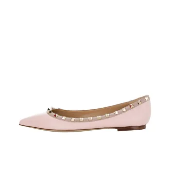 Valentino Rockstud Casual Single Shoes Women's Rose Quartz Pink