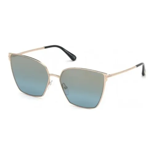 TOM FORD Metal Irregular Shape Sunglasses Unisex Gold