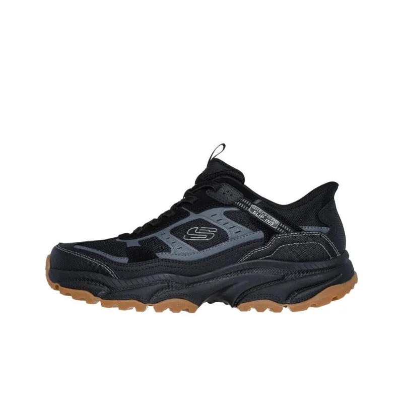 Skechers Slip Ins Anti Slip Wear Resistant Low Top Hiking Shoes Men's Black-0