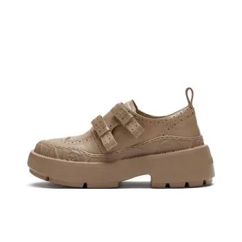SUGARSU Rose Fashion Embossed Brogue Platform Oxford Unlined Shoes