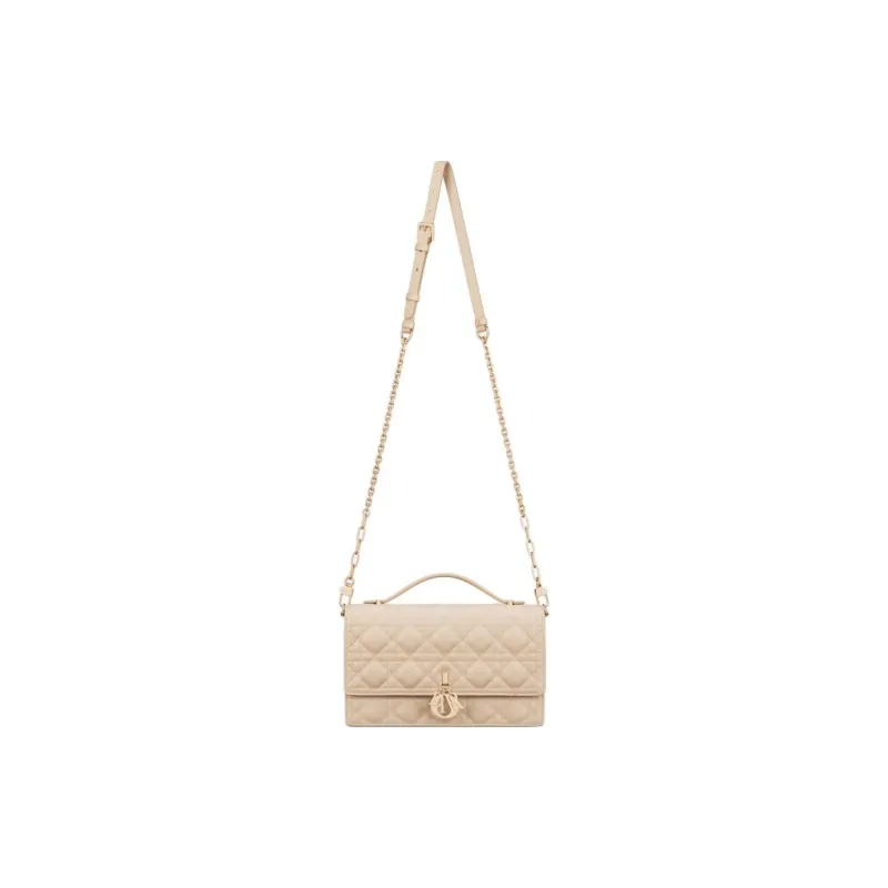 DIOR Miss Dior Lambskin Shoulder Bag Crossbody Bag Handbag Regular Women's Pink Beige-1