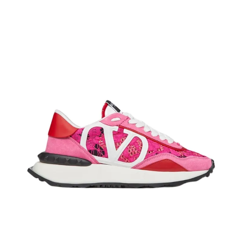 Valentino Garavani Lacerunner Lace Panelled Sneakers-1