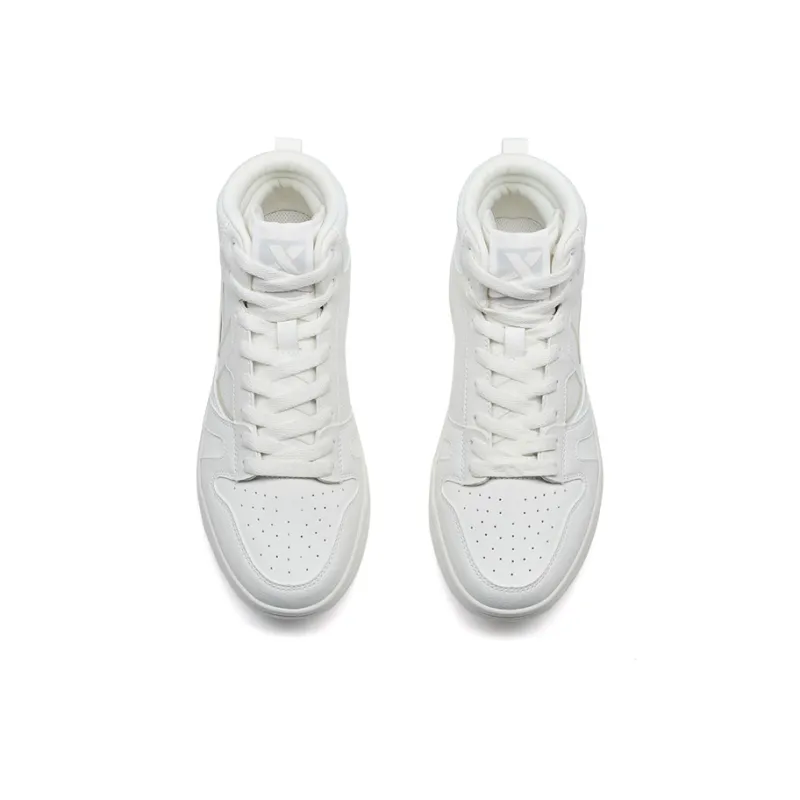 XTEP MAXX LITE Wear Resistant High Top Skateboard Shoes Women's Sail White-5