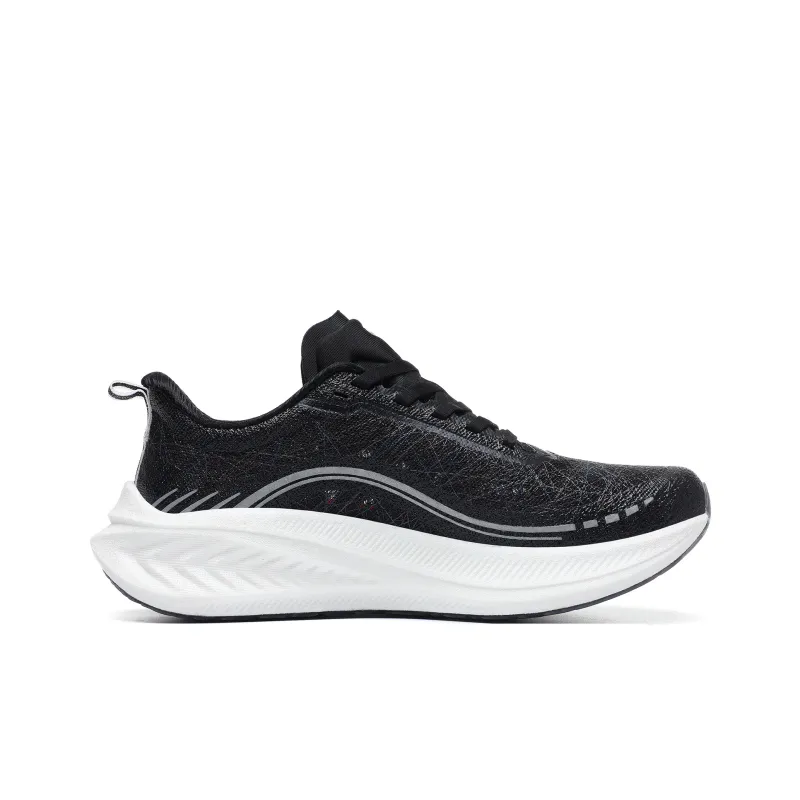 TREEPERI Low Top Carbon Plate Casual Marathon Training Sprint Running Shoes Unisex Cosmic Black-1