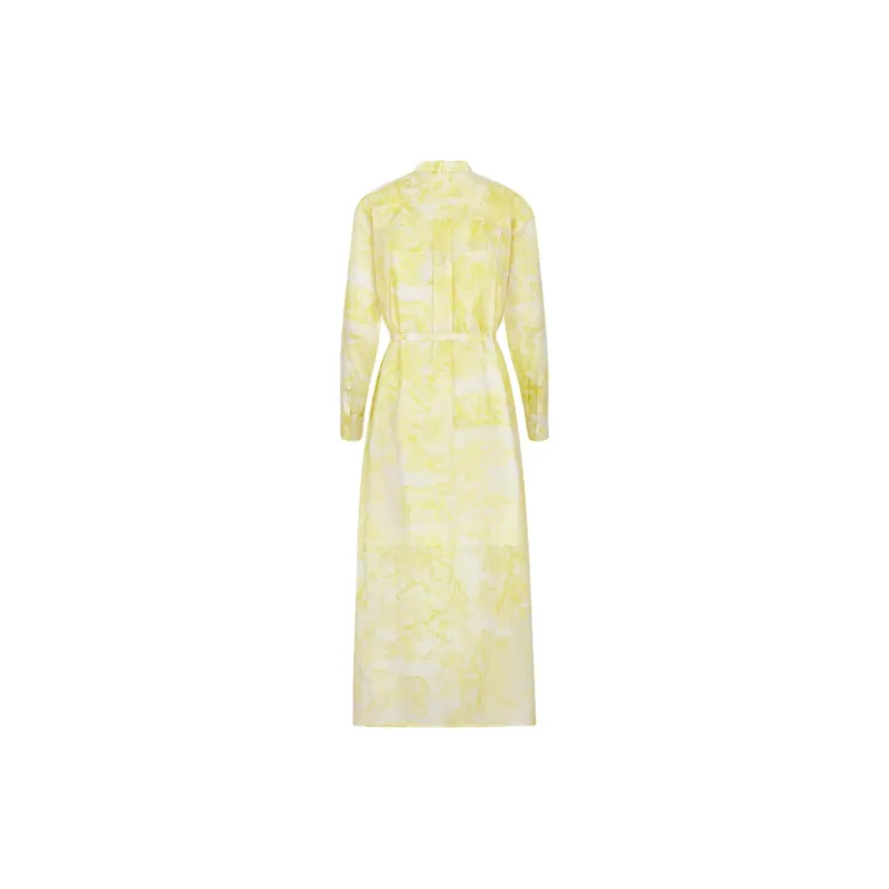 DIOR Dioriviera Collection SS24 Long Sleeved Dress Women's Lemon Yellow-1