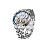 J9034G1 Silver Blue Steel Band[Bracelet Clothing Sets]
