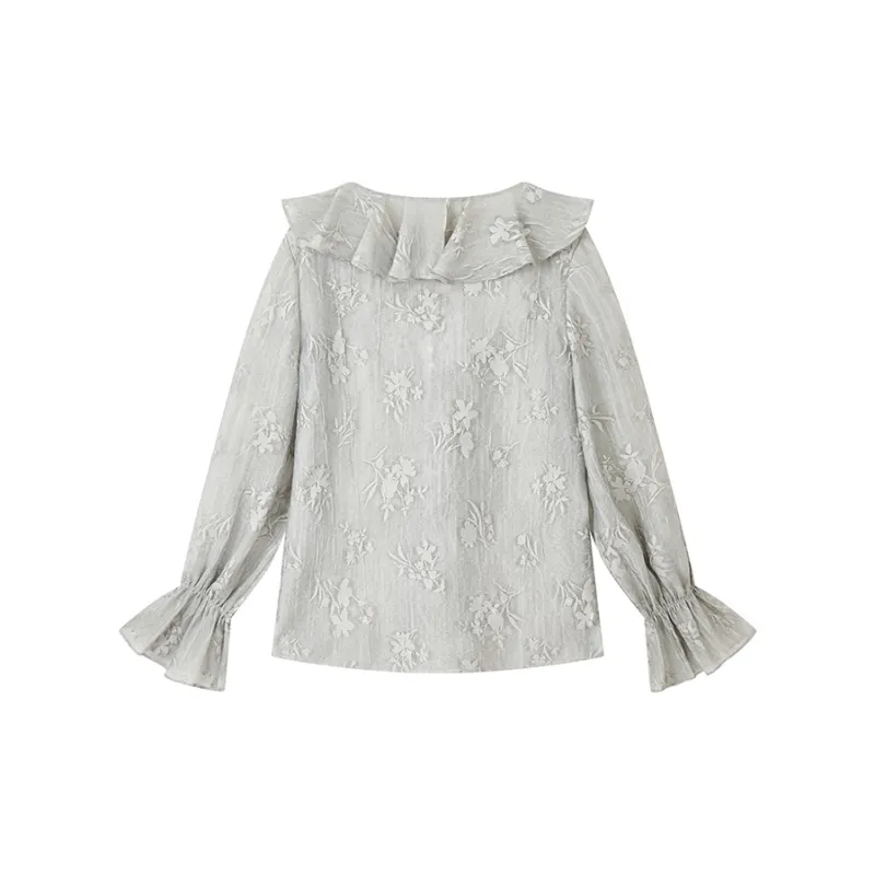 Yu Qianwen Shirts Women's Gray-1