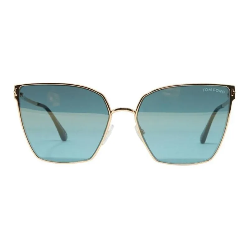 TOM FORD Metal Irregular Shape Sunglasses Unisex Gold-1