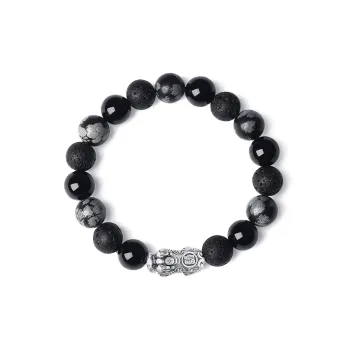 YFANXI Obsidian Jade Bracelets Men's