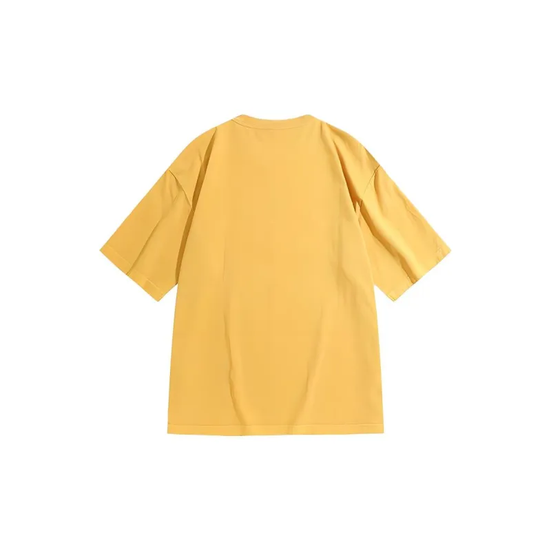 PEACEBIRD MEN Eye C Collaboration Series T Shirt Men's Ginger Yellow-1