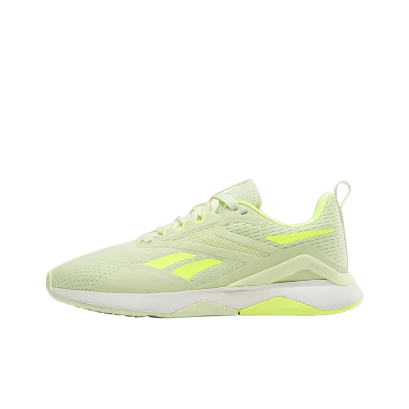 Reebok Nanofle Slip Resistant Breathable Low Top Training Shoes Women's Cyan Yellow-0