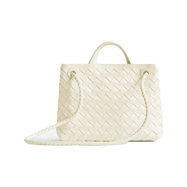 Bottega Veneta Intrecciato Sheepskin Shoulder Bag, Crossbody Bag, Handbag Trumpets Women's Sea Salt Color-2