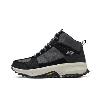 Skechers OUTDOOR MENS Anti Slip Wear Resistant Mid Top Hiking Shoes Men's Black Gray Color
