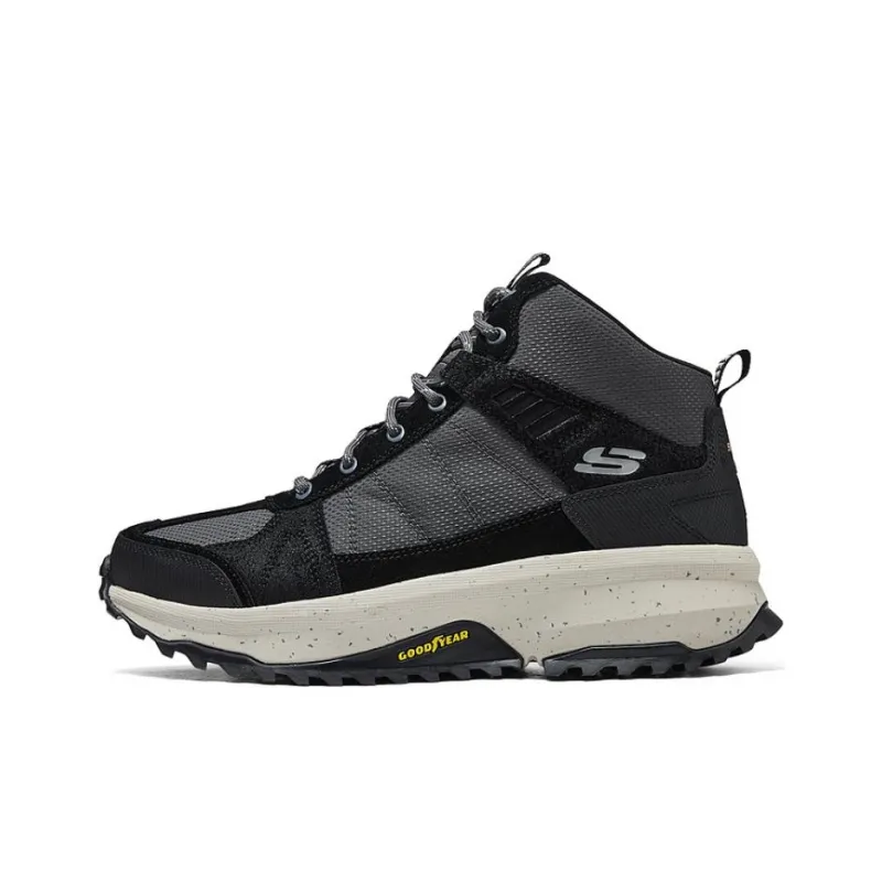Skechers OUTDOOR MENS Anti Slip Wear Resistant Mid Top Hiking Shoes Men's Black Gray Color-0