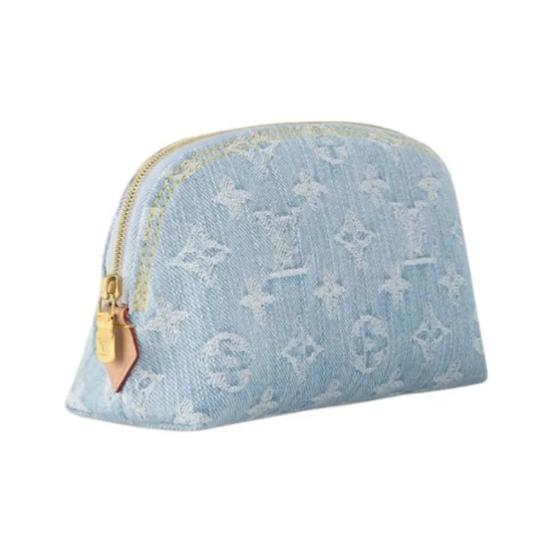 LOUIS VUITTON Pochette Cosmetique Pm Sky Blue Denim-1