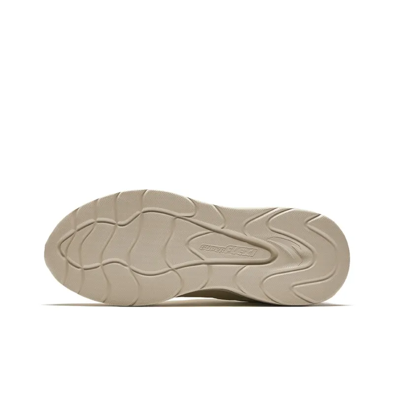 Anta Anti Slip Wear Resistant Low Top Casual Shoes Women's Light Beige White-4