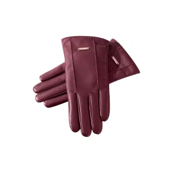 HLA Fabric: Polyurethane PU Leather; Lining: Sheep Wool Polyamide PU Glove Women's