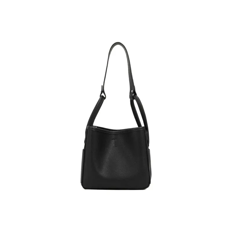 Carksky PU Shoulder Bag Regular Women's White/Black-5
