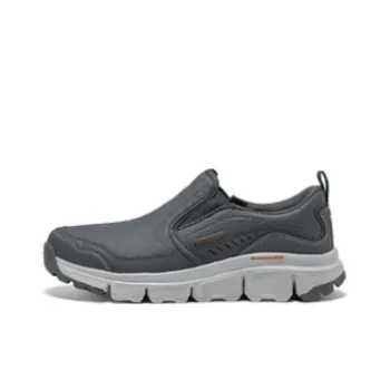 Skechers OUTDOOR MENS Anti-Slip And Wear-Resistant Breathable Trekking Shoes Men's Gray Orange