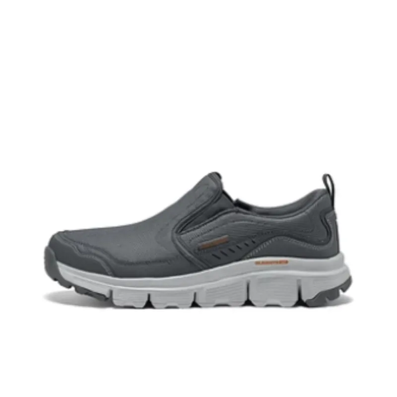 Skechers OUTDOOR MENS Anti Slip And Wear Resistant Breathable Trekking Shoes Men's Gray Orange-0