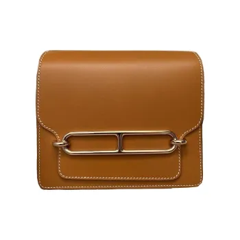 HERMES Roulis Bulter Leather Pig Nose Wallet Mini Women's 21 Naturel Sable Placer Gold