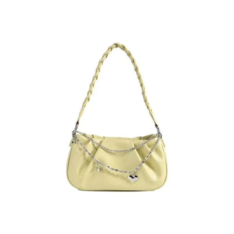 Carksky PU Portable Crossbody Bag, Shoulder Bag Regular Women's White/Yellow/Black-3