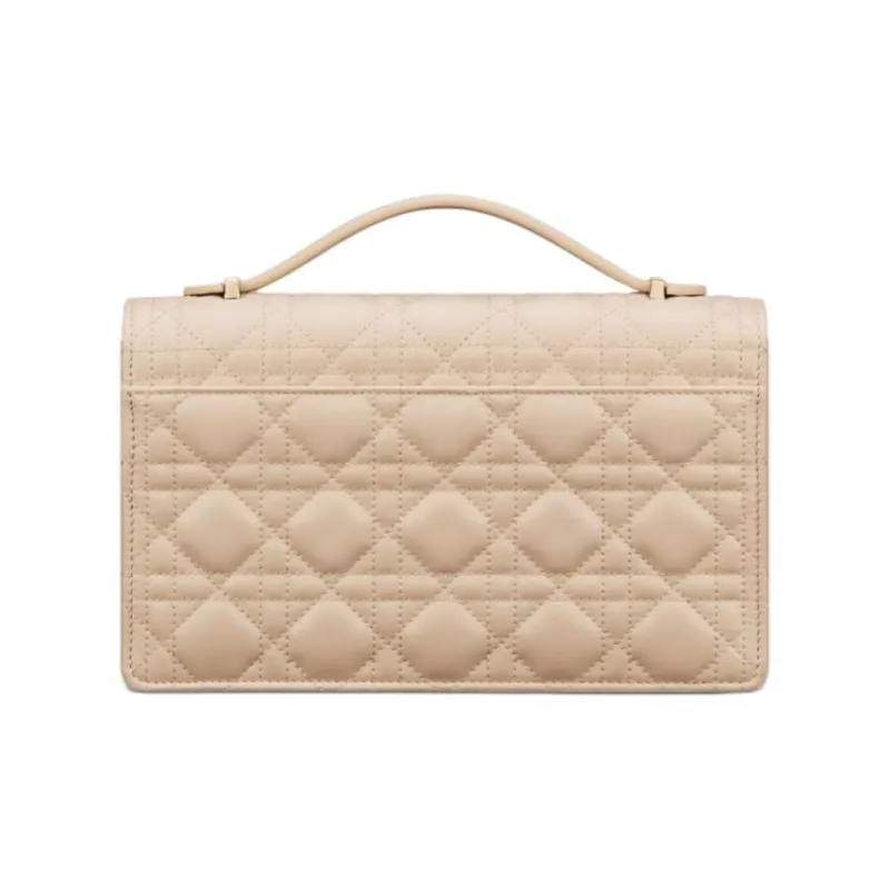 DIOR Miss Dior Lambskin Shoulder Bag Crossbody Bag Handbag Regular Women's Pink Beige-3