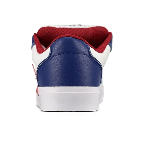 LuzaoT SUPER DRAG Stars Shoes Anti Slip Wear Resistant Low Top Skateboard Shoes Unisex White Blue Red-4