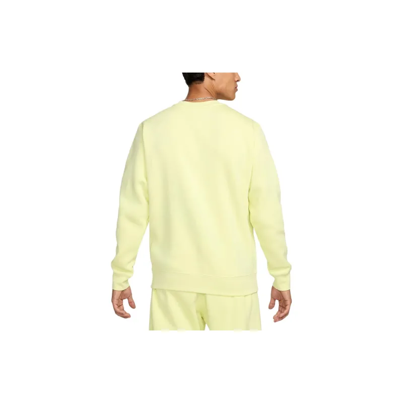 Nike Sportswear Club Fleece Sweatshirt Men's Yellow Green-1
