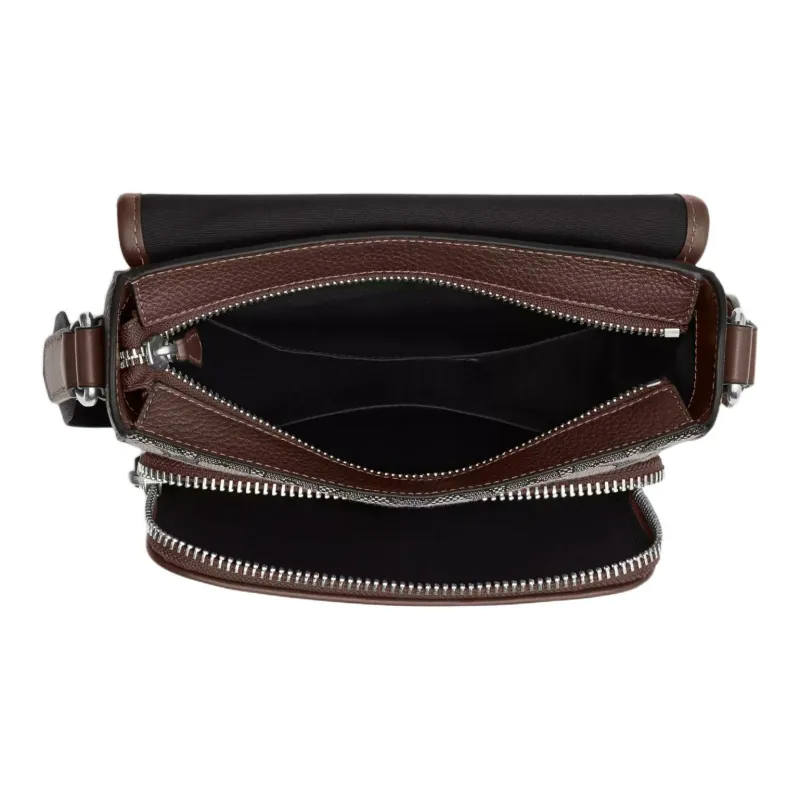 COACH Sullivan Jacquard With Leather Shoulder Bag Crossbody Bag Small Size Men's Oak And Maple Wood Color-3