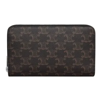 CELINE Triomphe Canvas Wallet Large Size Men's Brown
